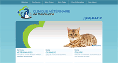 Desktop Screenshot of cliniqueveterinairemascouche.com