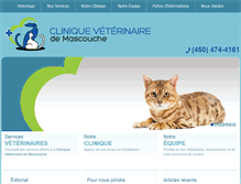 Tablet Screenshot of cliniqueveterinairemascouche.com